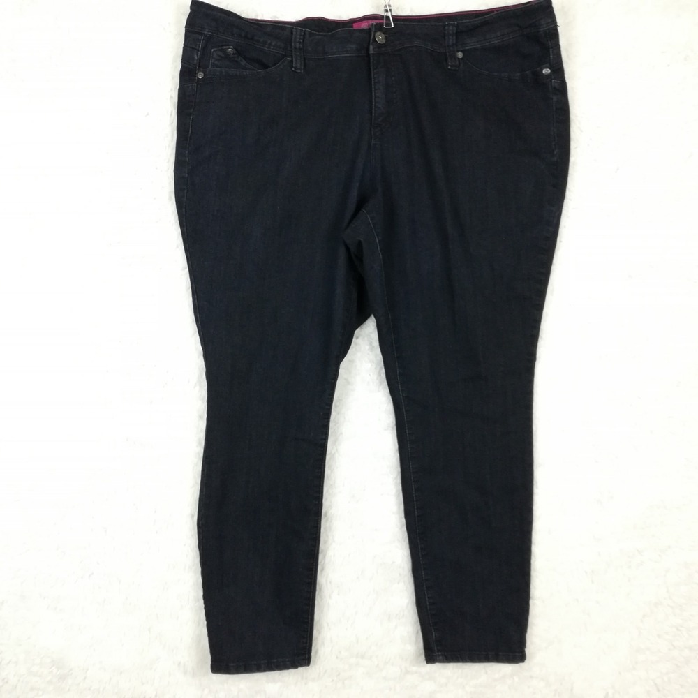Royalty YMI Womens Jeans Skinny Blue Denim Dark Wash High Rise Plus 44